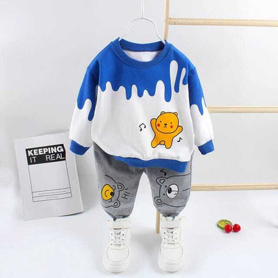 Pink Angel Boys & Girls Goofy Party(Festive) Sweatshirt Track Pants(Royal Blue)