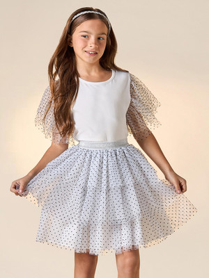JUNIORS by Babyshop Girls Casual Top Skirt(White)