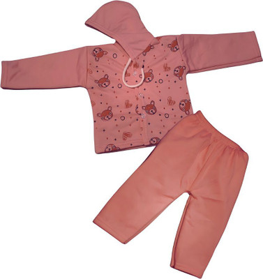 HouseOfCommon Baby Boys & Baby Girls Casual Sweatshirt Sweatpant(Rose)