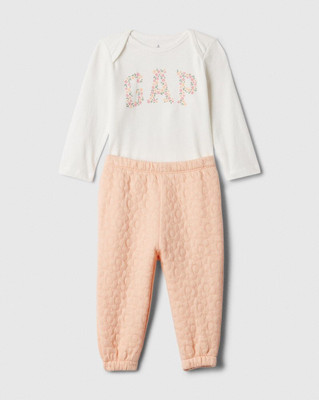 GAP Baby Boys & Baby Girls Casual Romper Track Pants(PEACH)