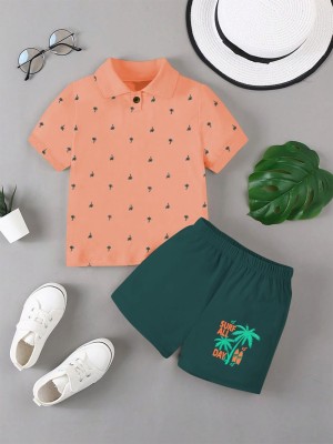 InBy Baby Boys & Baby Girls Casual T-shirt Shorts(ORANGE)