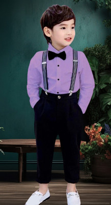 Foursix Baby Boys Party(Festive) Dress Pant(PURPLE)