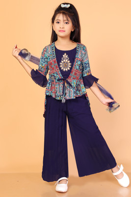 LYZOOENTERPRISE Girls Party(Festive) Top Pyjama, Top(BLUE)