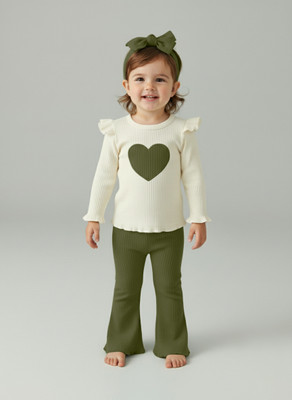 AVOVU Girls Party(Festive) Top Pant(olive)