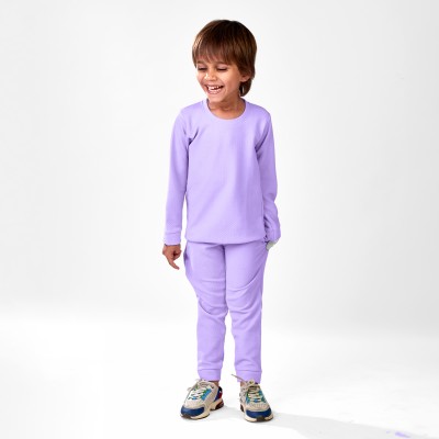 GJ Fourteen Baby Boys & Baby Girls Casual T-shirt Pant(Purple)