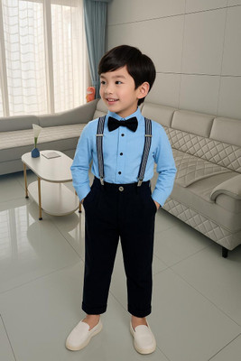 HV CREATION COLLECTION Baby Boys Party(Festive) Shirt Pant(Blue)
