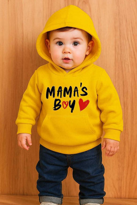 Tha kids Villa Baby Boys & Baby Girls Casual Sweatshirt Pullover(Yellow Color Sweatshirt Hoodie)