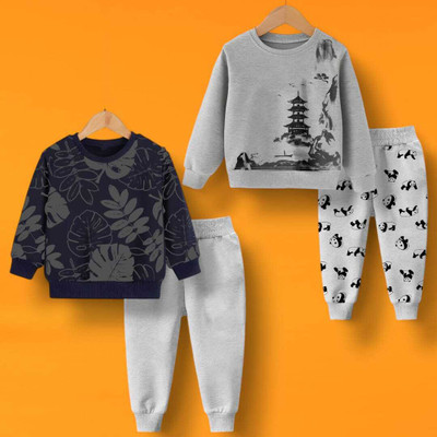 Mimmy Kids Baby Boys & Baby Girls Casual Sweatshirt Pant(Multicolor)