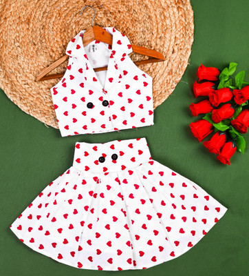 Erani Collection Baby Girls Party(Festive) Top Skirt(White)