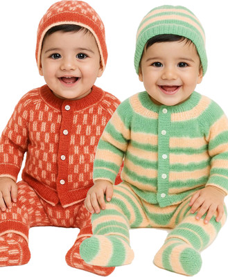 RELANE Baby Boys & Baby Girls Casual Sweater Pyjama(RED)