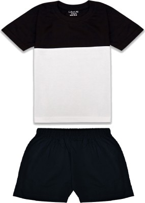 Biffy and Luffy Boys Casual T-shirt Shorts(Black White)