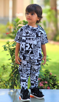 ALANTA Baby Boys Casual T-shirt Track Pants(MULTICOLOR5)