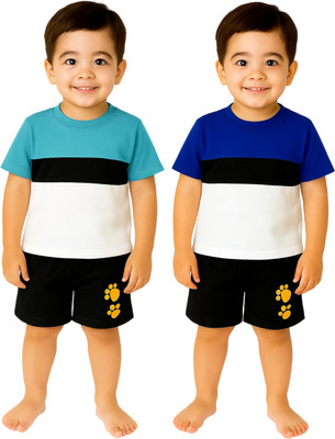 SEGRO Baby Boys & Baby Girls Casual T-shirt Shorts(MINT, ROYAL)