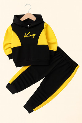 modiva fashion Boys Casual Sweatshirt Track Pants(Yellow)