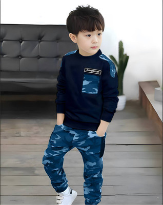 Dollico Boys Party(Festive) Track Pants T-shirt(blue)