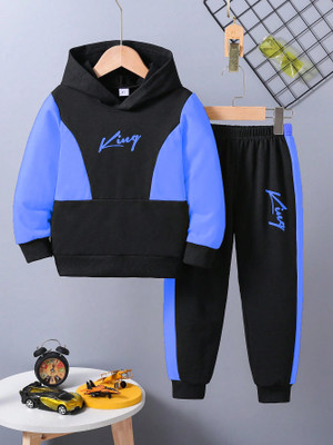 HIKUJ Baby Boys Casual T-shirt Track Pants(Royal Blue)