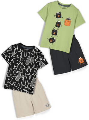 Hellcat Girls Casual T-shirt Shorts(Black2/Green2)