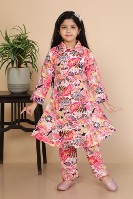 Samshil Fashion Girls Kung Fu Panda Party(Festive) Shirt Pyjama(Pink)