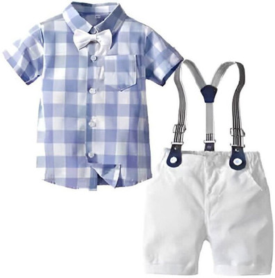HouseOfCommon Baby Boys & Baby Girls Party(Festive) Shirt Shirt(Blue)