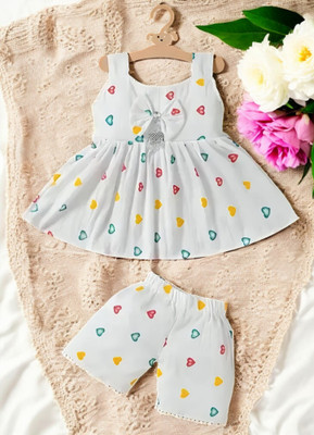 AMAN ENTERPRISE Baby Girls Casual Top Shorts(Confetti Cloud)