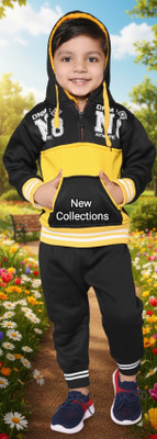 STH FASHION Baby Boys & Baby Girls Party(Festive) Sweater Trouser(Black)