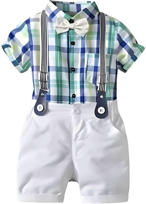 Varnikka collection Baby Boys Party(Festive) Shirt Shorts(Green)