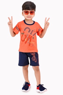 NTDFASHION Boys Casual T-shirt Pant(ORANGE)