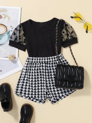 HouseOfCommon Baby Girls Party(Festive) Dress Shorts(Black)