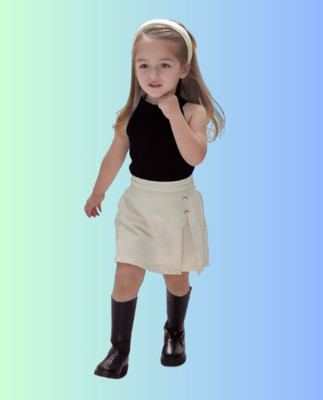 MENVVY TREND Baby Girls Party(Festive) Top Shorts(BLACK)