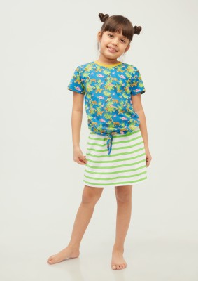 Frangipani Girls Casual T-shirt Skirt(Multi-Color)