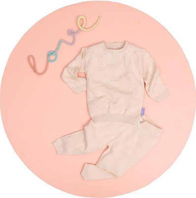 Mi Arcus Baby Boys & Baby Girls Casual Cardigan Pyjama(cream)