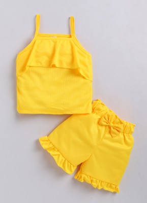 Miss & Chief Girls Party(Festive) Top Shorts(Yellow)