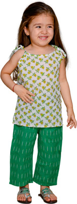Tiny Bunnies Baby Girls Party(Festive) Top Pant(Yellow : Green)