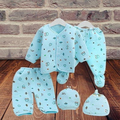 SWASUM Baby Boys & Baby Girls Casual Vest Pyjama(LIGHT BLUE)