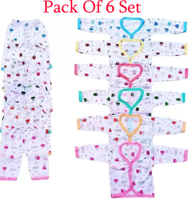 Fly Step Baby Boys & Baby Girls Casual Dress Pyjama(Mulitcolor)