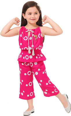 LINKKART FASHION Girls Party(Festive) Top Pyjama(Pink)