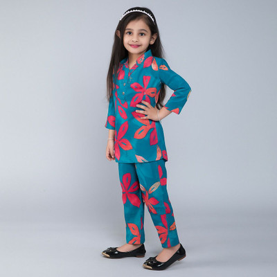Pahani Feel Fabulous Girls Party(Festive) Top Pant(Deep Sea Blue)