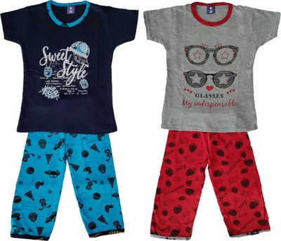 NK TRENDZ Boys & Girls Casual T-shirt Track Pants(Multicolor_44)