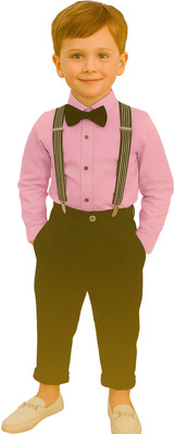AF Designer Boys Casual Shirt Pant(Pink)