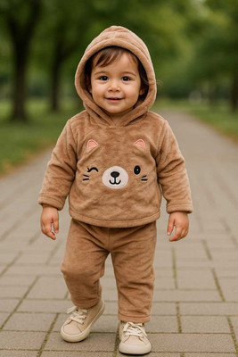 KIDS PARYANIS Baby Boys & Baby Girls Casual Sweatshirt Pyjama(BROWN)