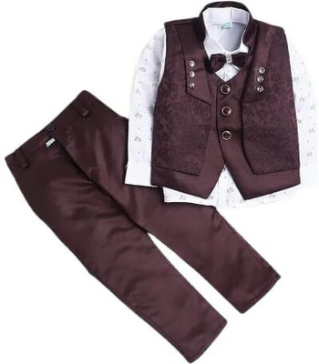 ELITE ELEGANCE FAB Boys Party(Festive) Bodysuit Waistcoat(Maroon)