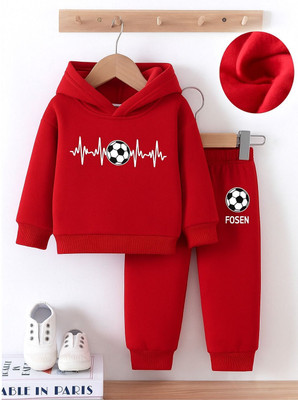 FOSEN Baby Boys & Baby Girls Casual Sweatshirt Sweatpant(RED)