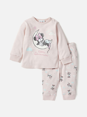 JUNIORS by Babyshop Baby Girls Minnie Casual Sweatshirt Pyjama(Pink)