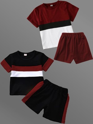 Helpom Baby Boys & Baby Girls Casual T-shirt Shorts(Multicolor)