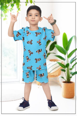 Smuktar garments Baby Boys Casual T-shirt Pant(MULTICOLOR)