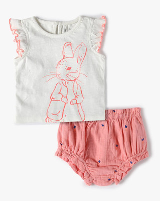 GAP Baby Girls Casual T-shirt Shorts(PINK)