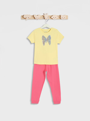 JUNIORS by Babyshop Girls Casual T-shirt Pyjama(Green)