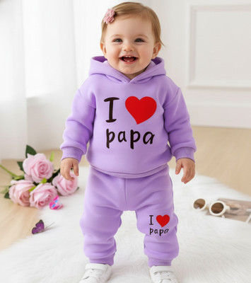 MUSNAHGARMENTS Baby Boys & Baby Girls Party(Festive) Sweatshirt Pyjama(Purple)