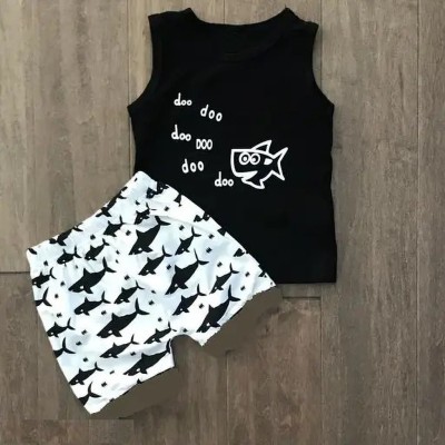 IFA COLLECTION Baby Boys & Baby Girls Casual Vest Shorts(black)