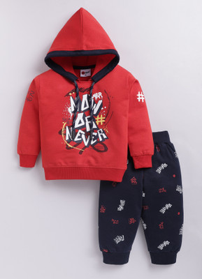Mars Infiniti Boys & Girls Casual Sweatshirt Track Pants(Cherry Red, Navy Blue)
